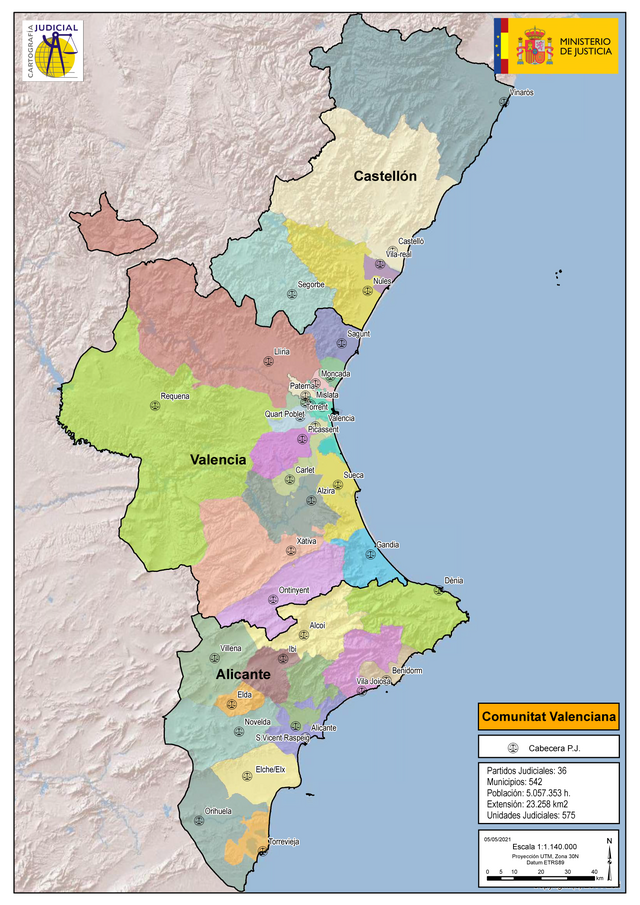 Mapa de Partidos judiciales de la Comunidad Valenciana.png