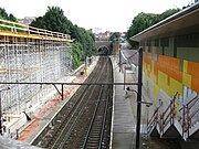 Meiser railway station looking south towards the Schuman-Josaphat tunnel