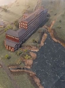 A model of Mellor Mill and the 'Roman Lakes'