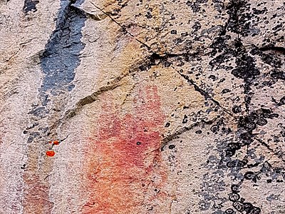 Touch of the past. Ancient rock paintings of Saraakallio. Photographer Heini Dahlroos