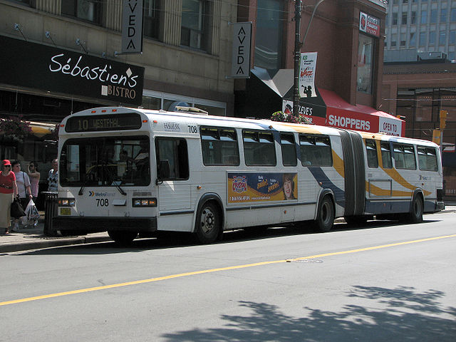 MCI Classic TC60-102N articulated bus operating for Halifax Transit of Halifax, Nova Scotia