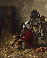 パウル・フリードリヒ・マイヤーハイム『バイオリンを弾くサル』(1863)