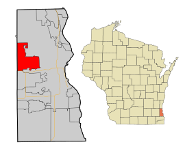 Milwaukee County Wisconsin incorporated and unincorporated areas Wauwatosa highlighted.svg