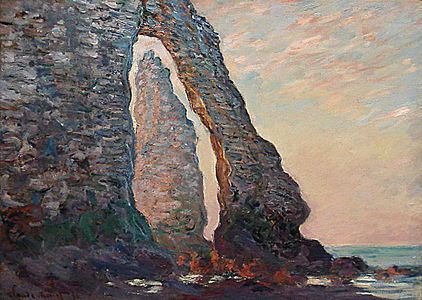 L’Aiguille vue à travers la Porte d’Aval, Claude Monet (1885)