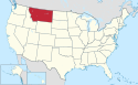 Location map of Montana.