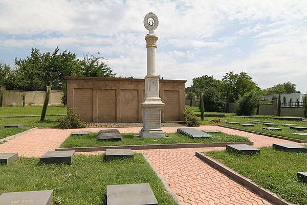 Tombstone of Raffi at the Armenian Pantheon of Tbilisi