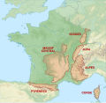 Délimitation des massifs, selon le décret n°2004-69 du 16 janvier 2004 relatif à la délimitation des massifs.