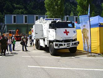 MOWAG Duro IIIP Ambulance from theSwissint Mowag Ambulance Front.jpg