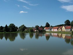 Pond in the center of Zvěstov