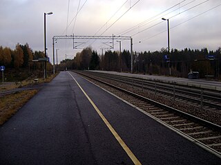 <span class="mw-page-title-main">Nastola railway station</span> Railway station in Lahti, Finland