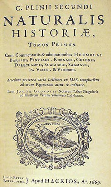 Naturalis Historiæ, 1669 edition, title page