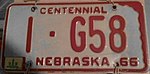 Matrícula de automóvil de Nebraska 1966.jpg