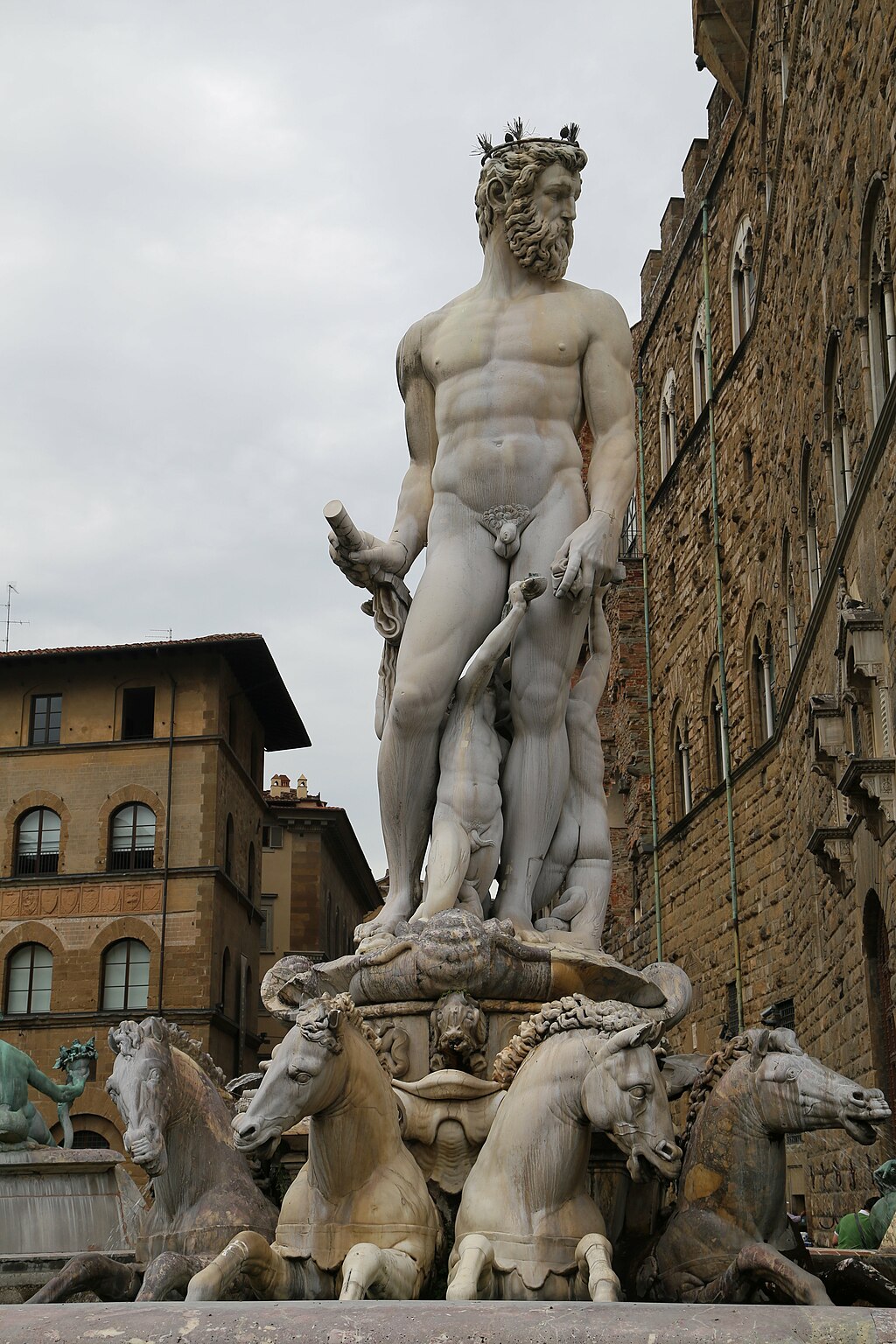 Bartolomeo Ammannati, Fontana del Nettuno, il cocchio di Nettuno, Piazza della Signoria, Firenze