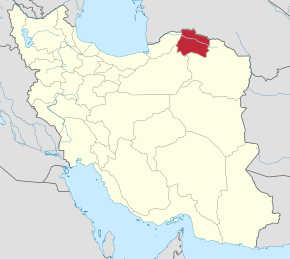 Kart over Nord-Khorasan