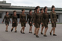 North Korean female soldiers North Korea - Army and women soldiers (5015260495).jpg