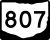 State Route 807 marker