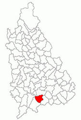 Location in Dâmbovița County