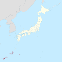 Lagekarte der Präfektur Okinawa in Japan 