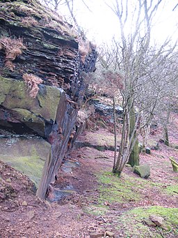 Old gritstone quarry near Sawley - geograph.org.uk - 2275579