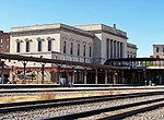 The Burlington Station, a contributing property to the Omaha Rail and Commerce Historic District in Downtown Omaha. Omaha Burlington Station.jpg