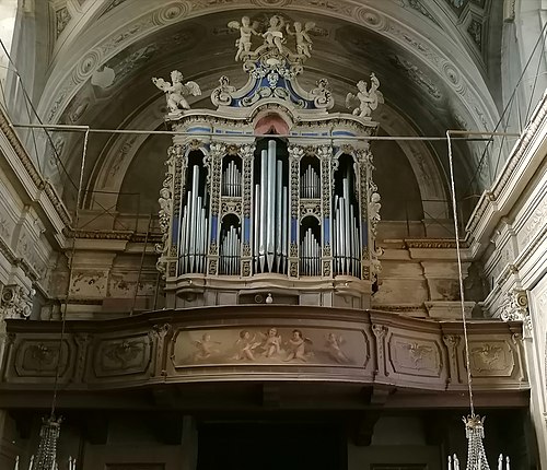 Cantoria e Organo Giuseppe Lingua fine XIX secolo Chiesa Parrocchiale di San Giovanni Battista presso Sciolze (TO)