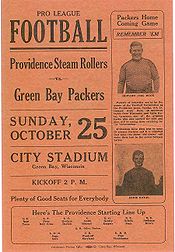 1931 program between the "Steam Rollers" and Green Bay Packers Packers v Steamrollers.jpg