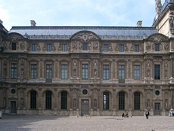 The Lescot wing of the Louvre, rebuilt by Francois I beginning in 1546 in the new French Renaissance style.