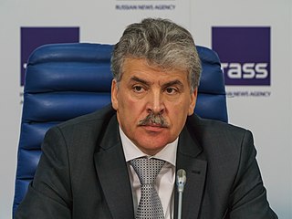 <span class="mw-page-title-main">Electoral history of Pavel Grudinin</span>