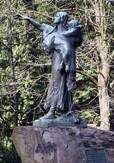 <i>Sacajawea and Jean-Baptiste</i> Statue in Portland, Oregon