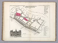 Plan du quartier de l'Hôtel-de-Ville dans l'ancien 9e arrondissement en 1834.