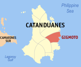 Gigmoto na Catanduanes  Coordenadas : 13°47'N, 124°23'E