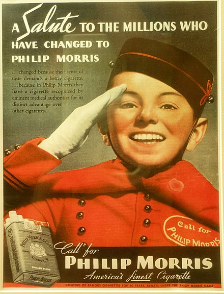 An advertisement for Philip Morris, now known as Altria, which is headquartered in Henrico.