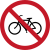 No entry for bicycles