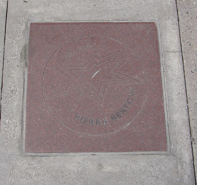 File:Pierre Berton Star on Canada's Walk of Fame.jpg