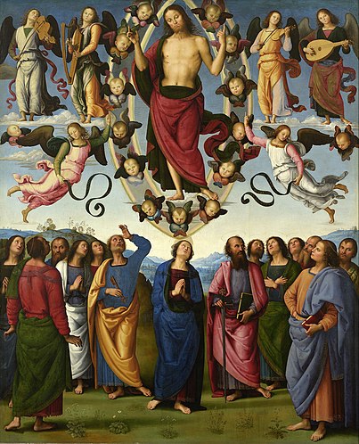 The Ascension, Jesus returning to his Father – by Pietro Perugino (c. 1500), Musée des Beaux-Arts de Lyon