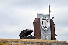 BC Parks marker for Pirate's Cove, De Courcy Island, British Columbia