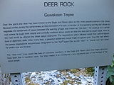 Plaque with history of Deer Rock