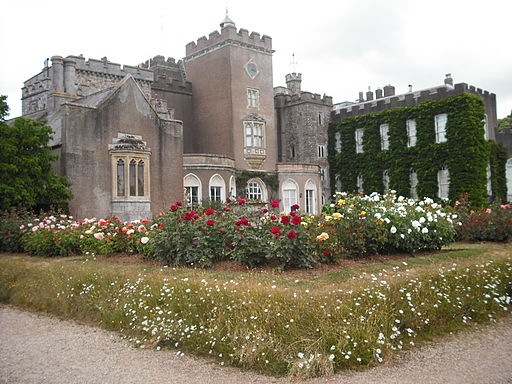 Powderham Castle from the Rose Garden, southeast