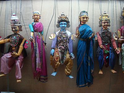 Traditional wooden Puppetry of Karnataka.