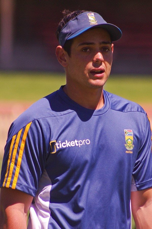 De Kock training with South Africa in 2014