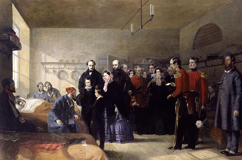 File:Queen Victoria's First Visit to her Wounded Soldiers by Jerry Barrett.jpg