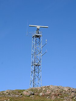 Kustradarstation av typ PS-640 på Kullaberg i Skåne