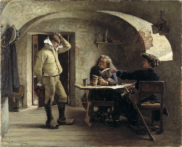 Fil:Recruiting Sergeants (Gustaf Cederström) - Nationalmuseum - 18743.tif