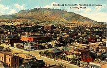 Residence Section and Mt. Franklin, El Paso, Texas, c. 1912