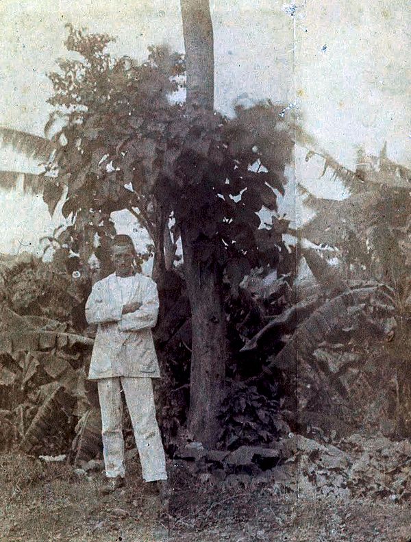 Rimbaud (self-portrait) in Harar, Ethiopia in 1883.