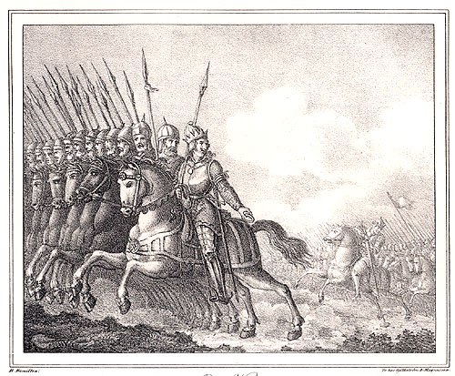 Hrolf Kraki fleeing the Swedish king Adils on the Fýrisvellir