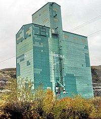 Rosedale grain elevator built by Alberta Wheat Pool Rosedale elevator.JPG