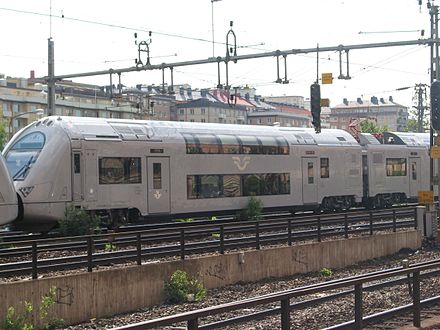 The X40 train, used on many regional routes, has an upper deck, which gives a good view of the Swedish scenery.