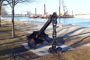 Anchor from the SS Milwaukee, recovered in 1973