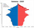 Thumbnail for File:Saitama prefecture population pyramid in 2020.svg